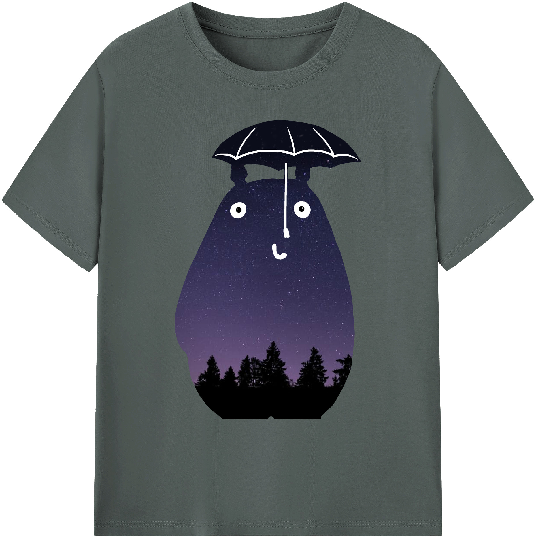（画像用） となりのトトロ 草壁メイ 草壁サツキ My Neighbor Totoro Satsuki Kusakabe Mei Kusakabe 綿100％ メンズ半袖Tシャツ｜肌触りやわらか＆通気性